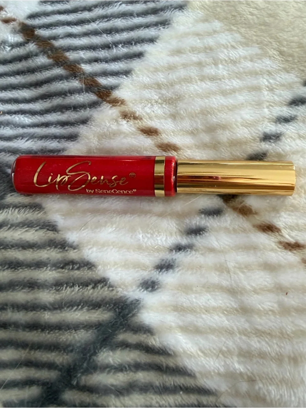 SeneGence Blaze lipsense- Shimmery warm red